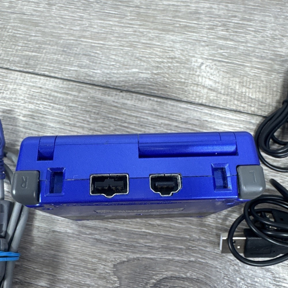 Nintendo Gameboy Advance GBA SP Console AGS-001 Blue Tested New Battery Cables - Picture 12 of 12